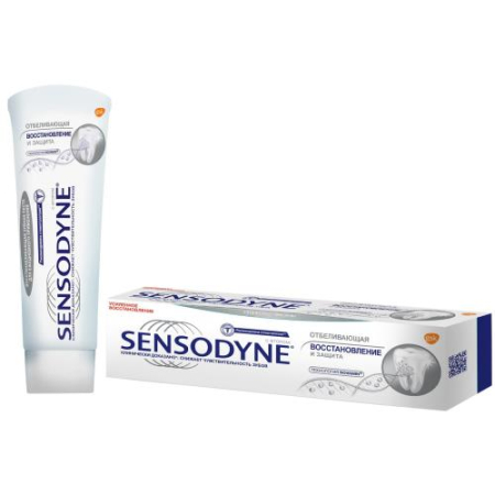 Сенсодин зубная паста 75мл восстан. и защита отбелив.
