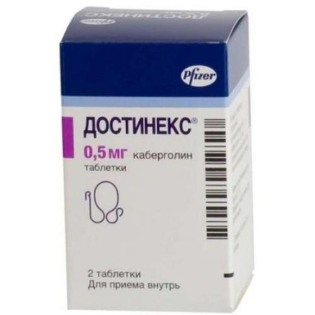 Достинекс таблетки 0.5мг №2 