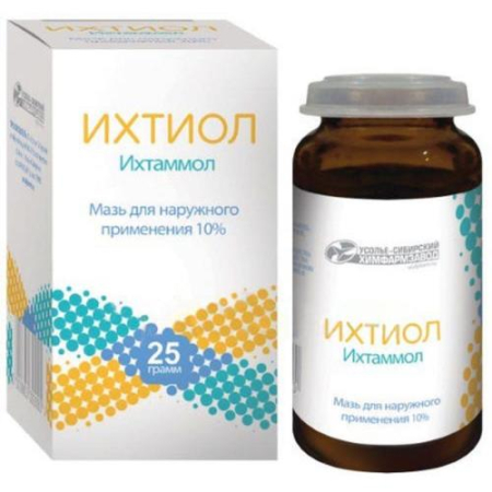 Ихтиол мазь для наружного применения 10% 25г банка