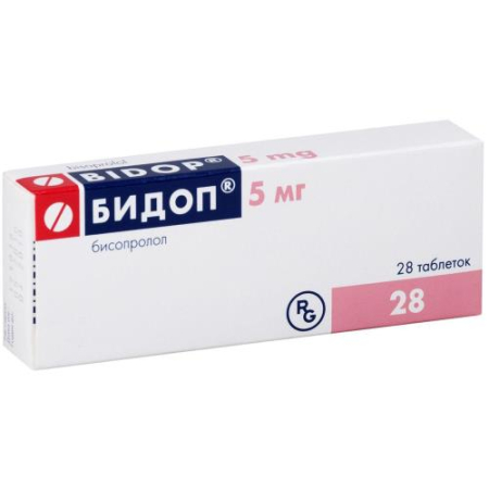 Бидоп таблетки 5мг №28/гедеон рихтер