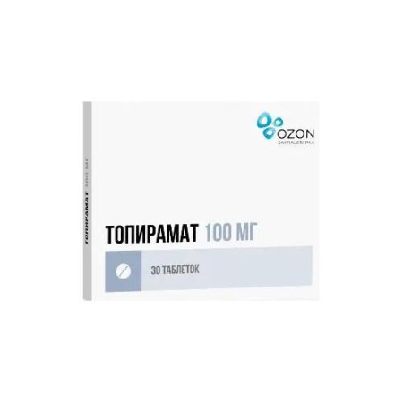 Топирамат таблетки покрытые пленочной оболочкой 100мг №30