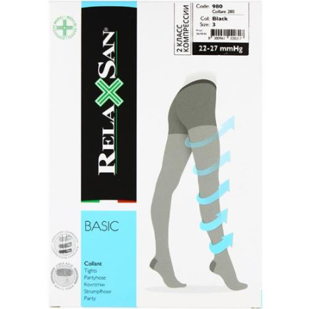 Релаксан колготки 280den р.3 черн.