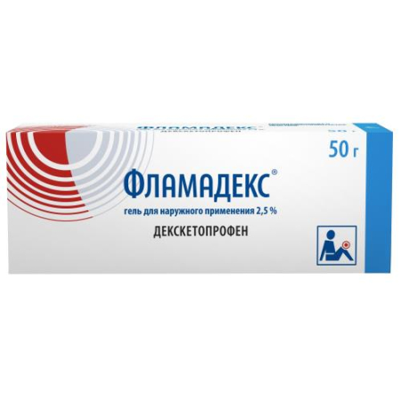 Фламадекс гель для наружного применения 2,5% 50г