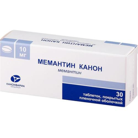 Мемантин канон таблетки покрытые пленочной оболочкой 10мг №30