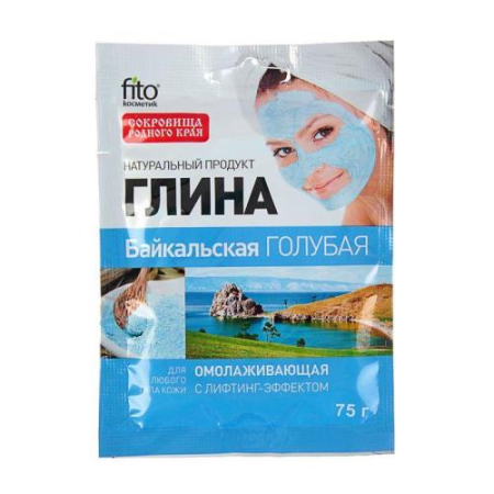 Фитокосметик глина 75г голубая байкальская омолаж.