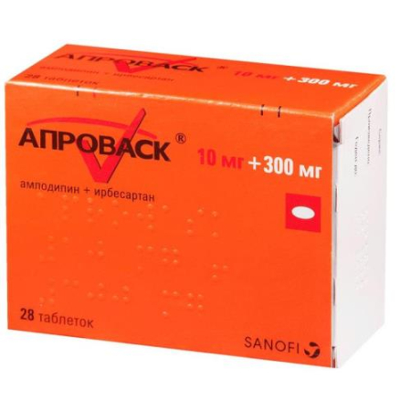 Апроваск таблетки покрытые пленочной оболочкой 10мг + 300мг №28