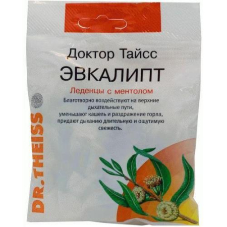 Доктор тайсс леденцы 50г эвкалипт + ментол