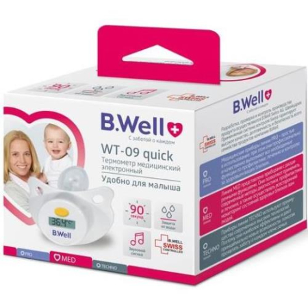 Би велл термометр-соска электронный wt-09 гибкий водонепрон.