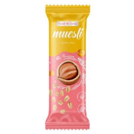 Фуд форте батончик-мюсли 50г орехи мед