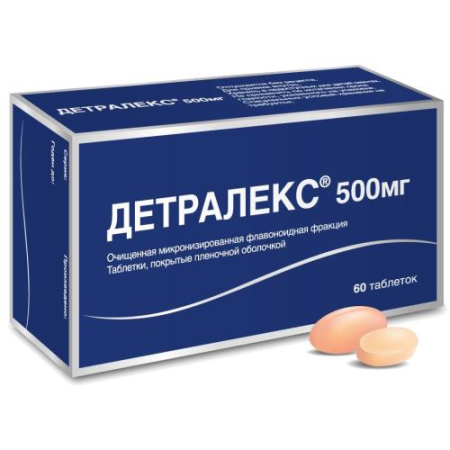 Детралекс таблетки покрытые оболочкой 500мг №60 