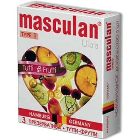 Маскулан 1 ультра презервативы №3 тутти-фрутти