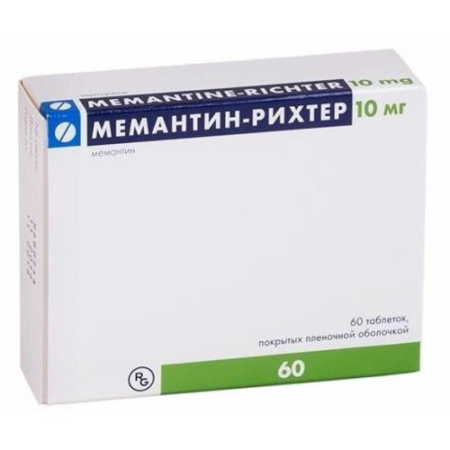 Мемантин-риxтер таблетки покрытые пленочной оболочкой 10мг №60